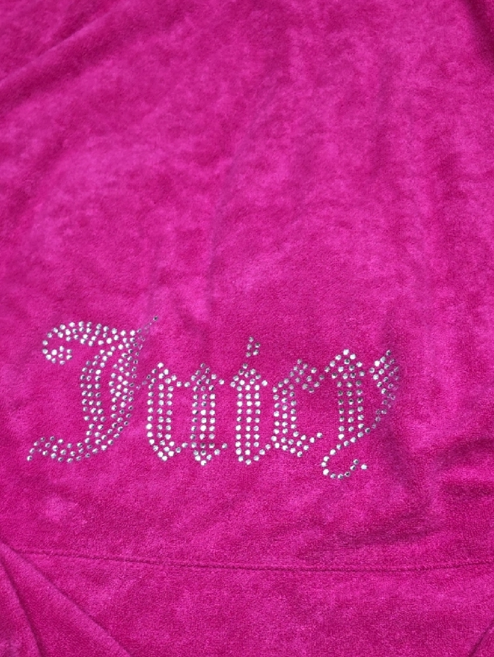 Juicy Couture Fuchsia Velour Pajama Set with Rhinestone Juicy Logo - Picture 3 of 10
